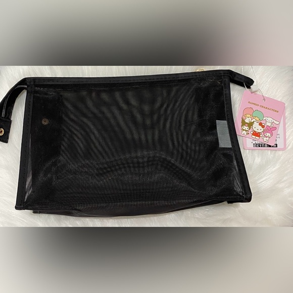 Hello Kitty Black/Gold Mesh Makeup Bag - Picture 2 of 4